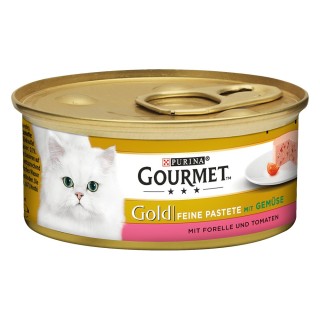 Gourmet Gold Feine Pastete 12 x 85 g - Forelle & Tomate