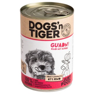 Dogs'n Tiger Adult 6 x 400 g - Rind & Kürbis