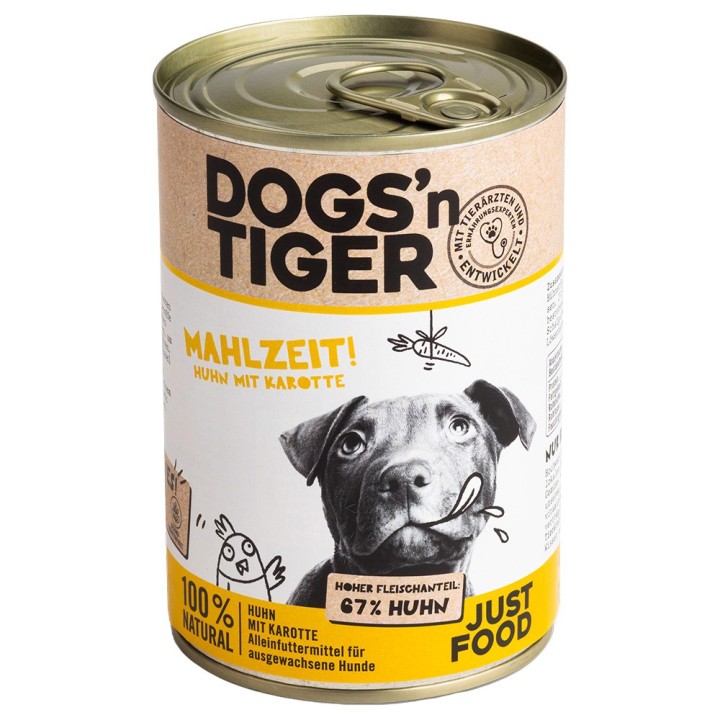 Dogs'n Tiger Adult 6 x 400 g - Huhn & Karotte