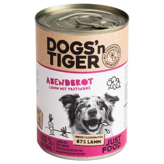 Dogs'n Tiger Adult 6 x 400 g - Lamm & Pastinake