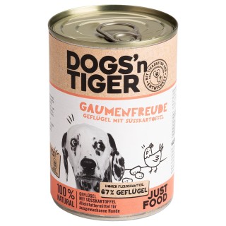 Dogs'n Tiger Adult 6 x 400 g - Geflügel & Süßkartoffel