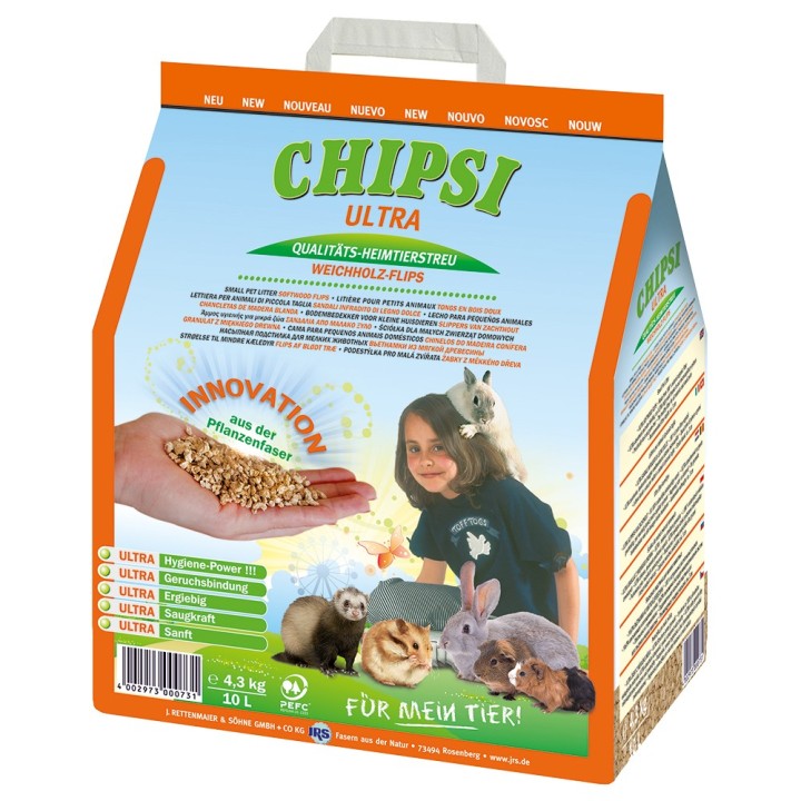 Chipsi Ultra Heimtierstreu - 10 Liter (4,5 kg)