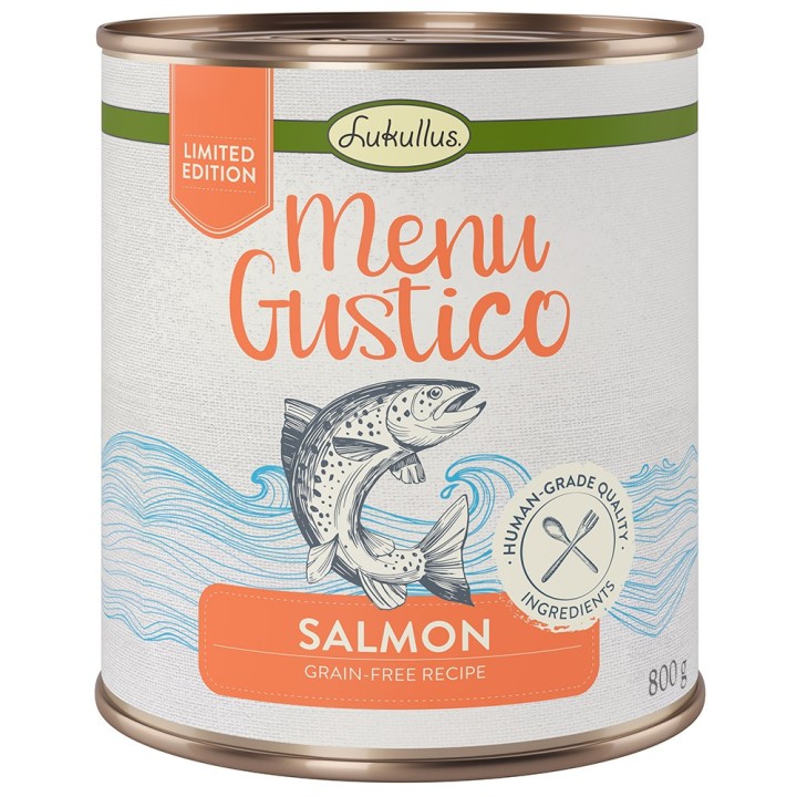 Lukullus Menu Gustico - Lachs mit Karotte, Luzerne und Spinat  - 6 x 800 g