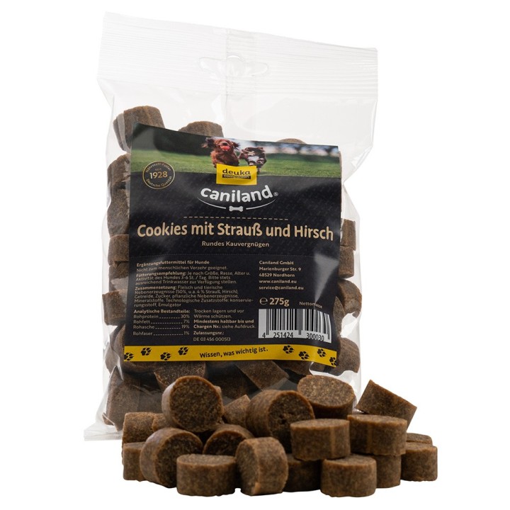 Caniland Cookies mit Strauß und Hirsch - 275 g