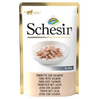 Schesir Jelly Pouch 6 x 85 g - Thunfisch mit Lachs