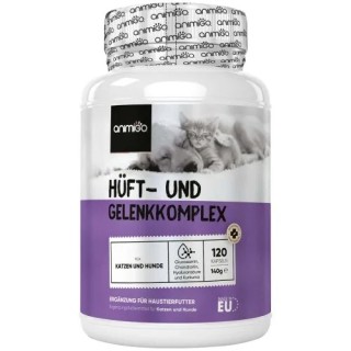 Hüft- und Gelenkkomplex 120 Tabletten, 1078mg - mit Glucosamin, Chondroitin &amp, Kurkuma - Gelenktabletten für Hunde &amp, K