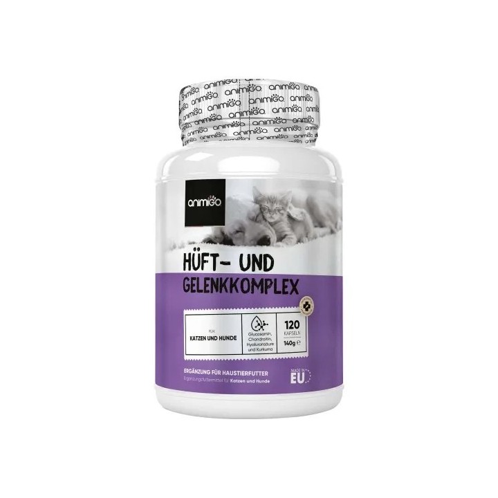Hüft- und Gelenkkomplex 120 Tabletten, 1078mg - mit Glucosamin, Chondroitin &amp, Kurkuma - Gelenktabletten für Hunde &amp, K