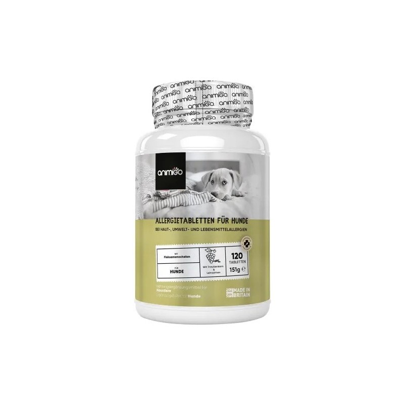 Allergiehilfe für Hunde - 120 Natürliche Tabletten