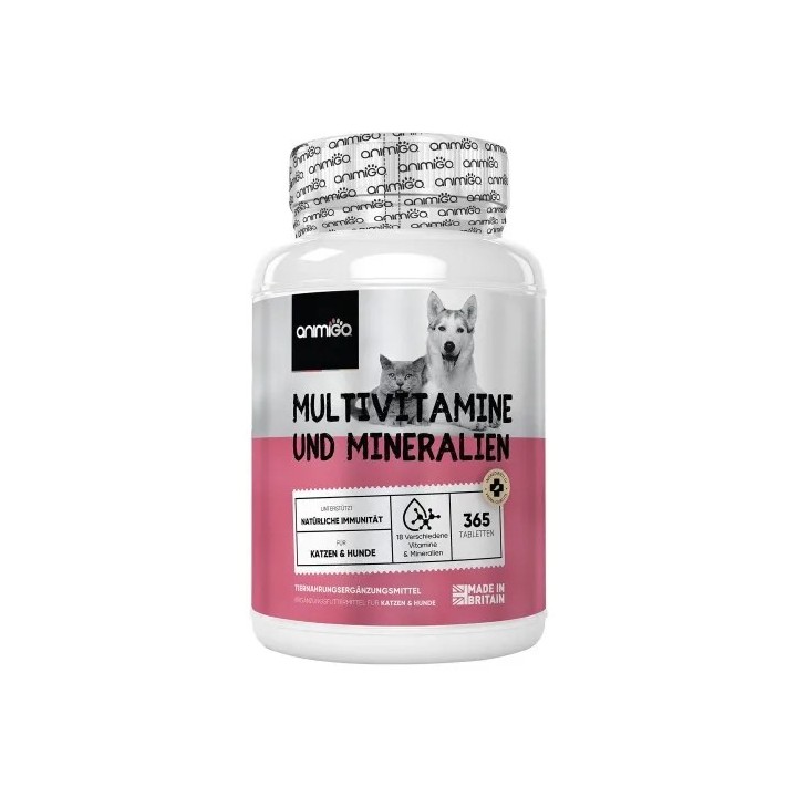Multivitamine &amp, Mineralstoffe für Hunde und Katzen - Tabletten für das Wohlbefinden - 365 Tabletten