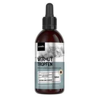 Wormwood Advanced - 120ml Entwurmung Flüssig -Wermut Tropfen - Wurmkur für Katze und Hund - Wormwood Flüssigkeit Animigo
