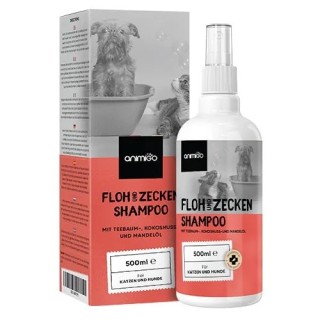 Zecken- und Flohshampoo - 500 ml - Vertreiben Sie Flöhe und Zecken bei Hunden und Katzen mit unserem Flohshampoo