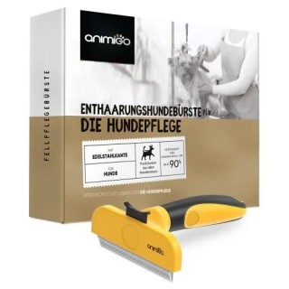 Hundebürste für die Hundepflege - Hundekamm - Mittleres bis langes Fell - Haarentfernungs- und Pflegewerkzeug für Hunde