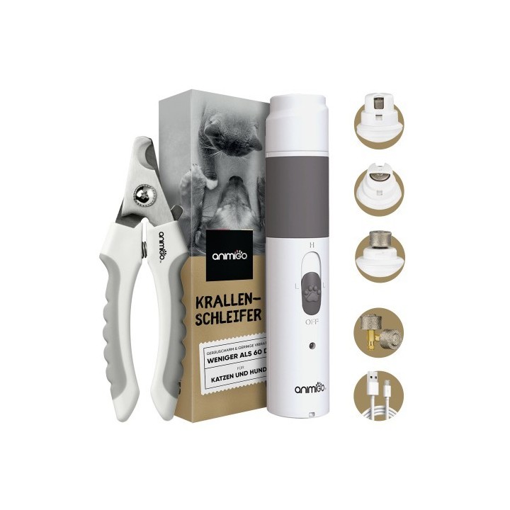 Krallenschleifer mit Krallenschneider für Hunde und Katzen  Mit USB-Ladekabel  Jetzt bestellen
