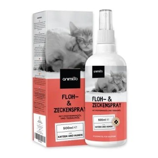 Zecken und Flohschutz - 500 ml Spray- Vertreiben Sie Flöhe und Zecken bei Hunden und Katzen mit unserem Spray