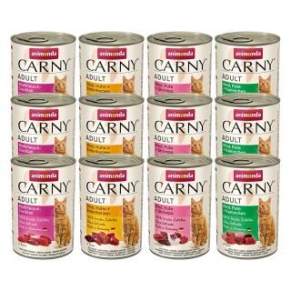 Sparpaket animonda Carny Adult 12 x 400g - Mixpaket Rind & Geflügel (4 Sorten)