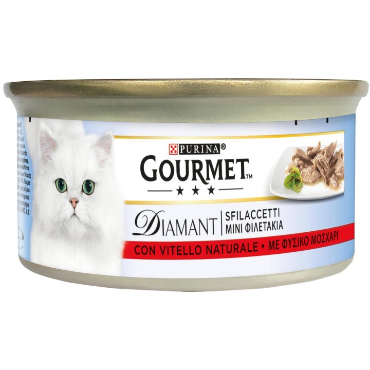 Sparpaket Gourmet Diamant 48 x 85 g - Filets mit natürlichem Kalb