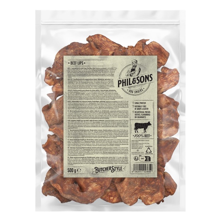 Phil & Sons Rinderlefzen - 500 g