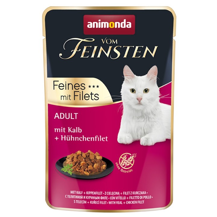 Sparpaket animonda Vom Feinsten Adult 36 x 85 g - mit Kalb & Hühnchenfilet