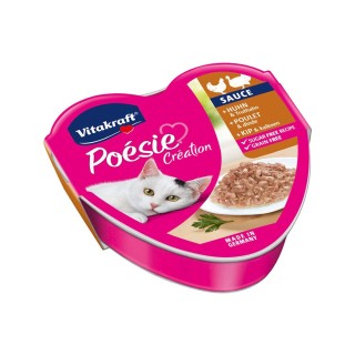 Vitakraft Poésie - Schälchen - Huhn & Pute in Sauce - 15 x 85 g