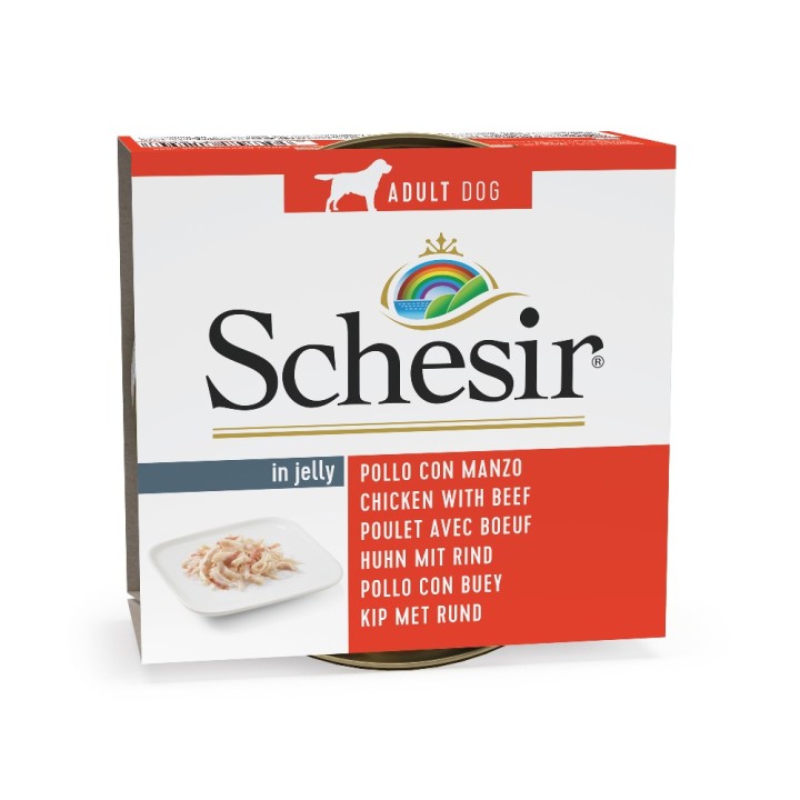 Sparpaket Schesir 24 x 150 g - Huhn mit Rind