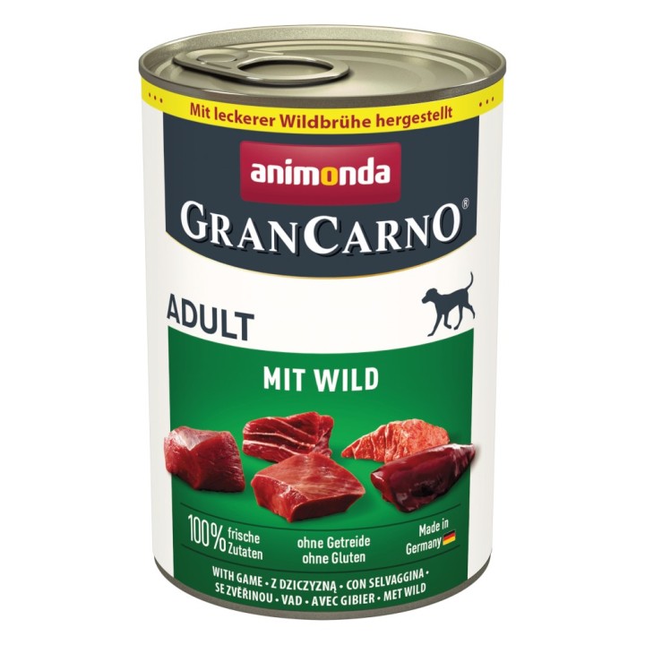 animonda GranCarno Original Adult 6 x 400 g - mit Wild