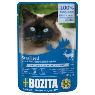 Bozita Häppchen in Soße Sterilised 12 x 85 g - Rentier