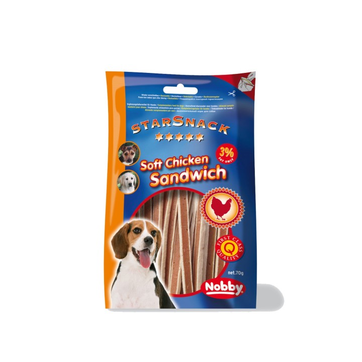 Nobby Starsnack Soft Sandwich - Chicken - 70 g