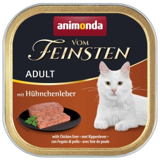 animonda Kombi-Paket: 32 x 100 g Vom Feinsten Adult + 20 x 15 g Milkies Selection - Hühnchenleber + Milkies Snack (4 Sorten)