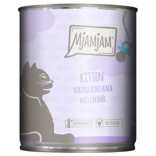 MjAMjAM Kitten 6 x 800 g - vorzügliches Kalb mit Lachsöl