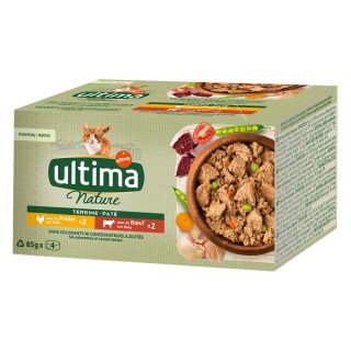 Ultima Nature Paté Katze 40 x 85 g - Huhn & Rind