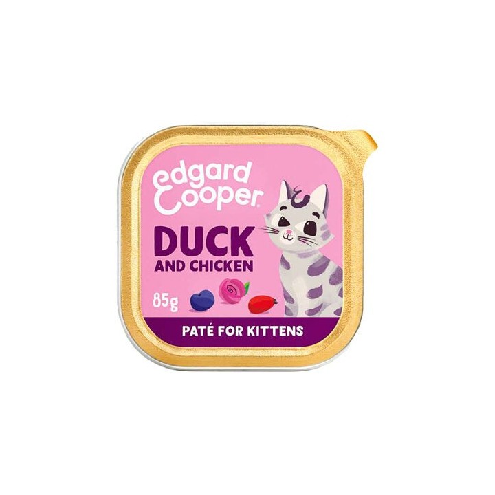 Edgard & Cooper Kitten - Ente und Huhn aus Freilandhaltung - 16 x 85 g
