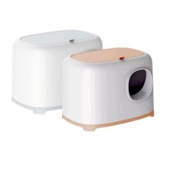 Petlux Clean Katzentoilette mit Deckel – Grau – L – 58 x 38 x 38 cm