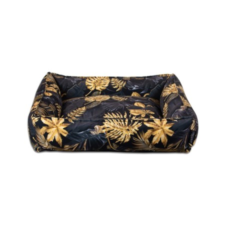 Lex & Max Dubai – Hundebett – 90 x 70 cm – Schwarz/Gold
