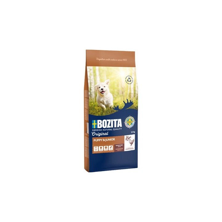 Bozita Puppy & Junior Weizenfrei – Huhn – 12,5 kg