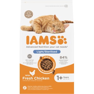 IAMS Katze Erwachsene Sterilisiert & Übergewichtig – Huhn – 1,5 kg