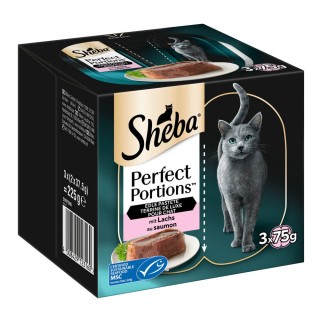 Sheba Perfect Portions 96 x 37,5 g - Pastete mit Lachs