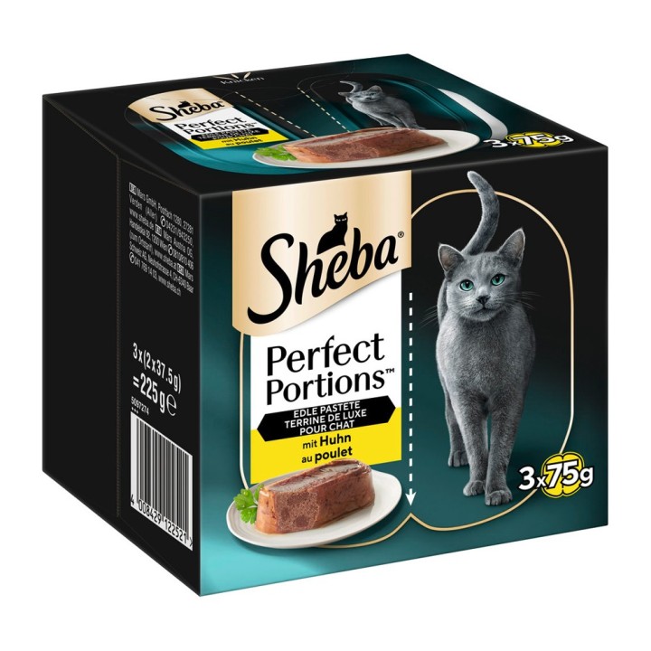 Sheba Perfect Portions 96 x 37,5 g - Pastete mit Huhn