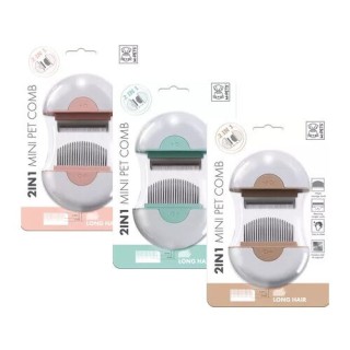M-Pets 2-in-1-Minikamm für langes Haar - Rosa - 9
 x 9 x 3 cm