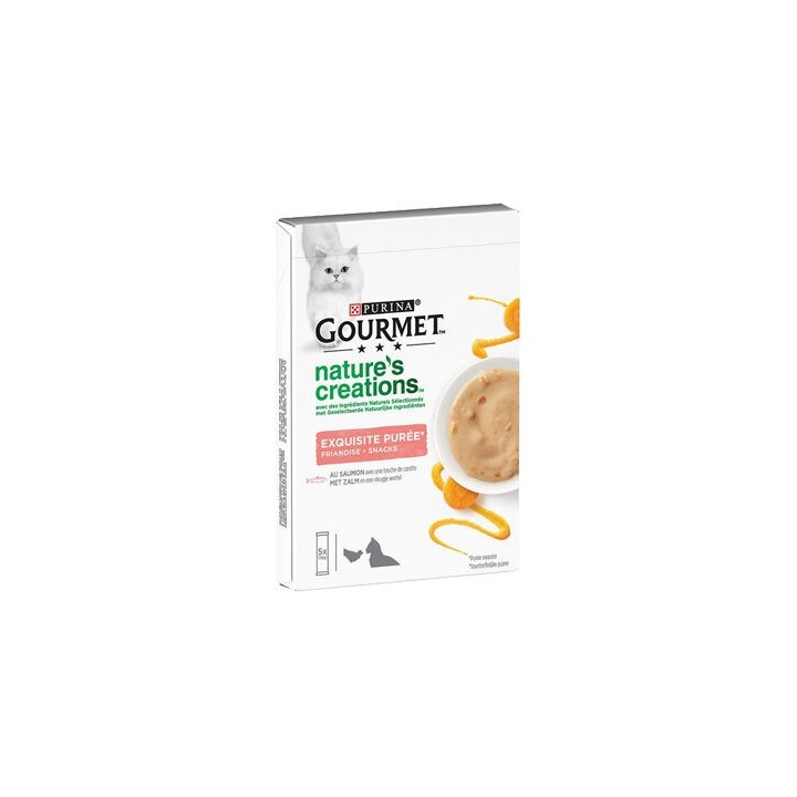Purina Gourmet Nature's Creations Exquisites Püree - Lachs/Karotte - 5x10g