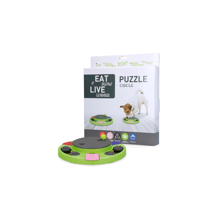 Eat Slow Live Longer Puzzle Anti-Raucher-Futterschale – Puzzle – Dreieck