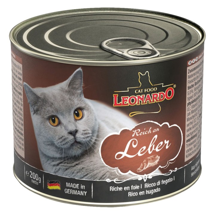 Leonardo Katzenfutter All Meat 6 x 200 g - Reich an Leber