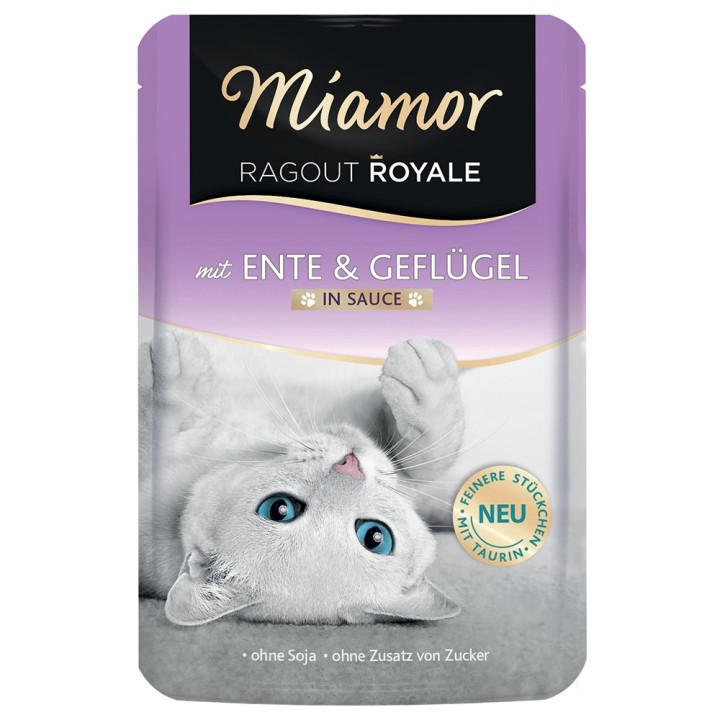 Sparpaket Miamor Ragout Royale in Soße 22 x 100 g -  Ente & Geflügel