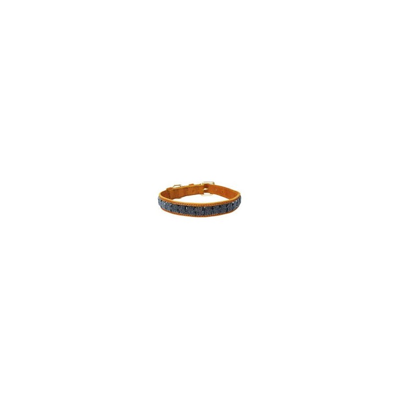 Plakkies Hunde-Lederhalsband [Starry Night - 42 - 50 cm]