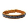 Plakkies Hunde-Lederhalsband [Starry Night - 42 - 50 cm]