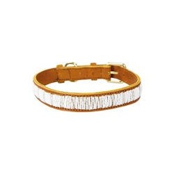 Plakkies Hunde-Lederhalsband [Coconut - 35 - 43 cm]