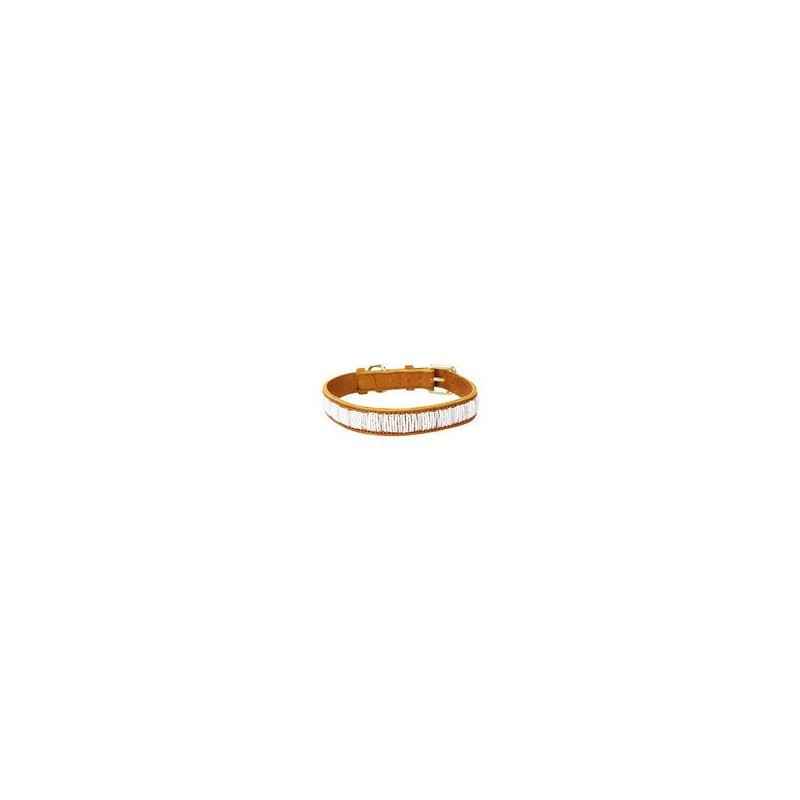 Plakkies Hunde-Lederhalsband [Coconut - 35 - 43 cm]