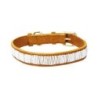 Plakkies Hunde-Lederhalsband [Coconut - 35 - 43 cm]