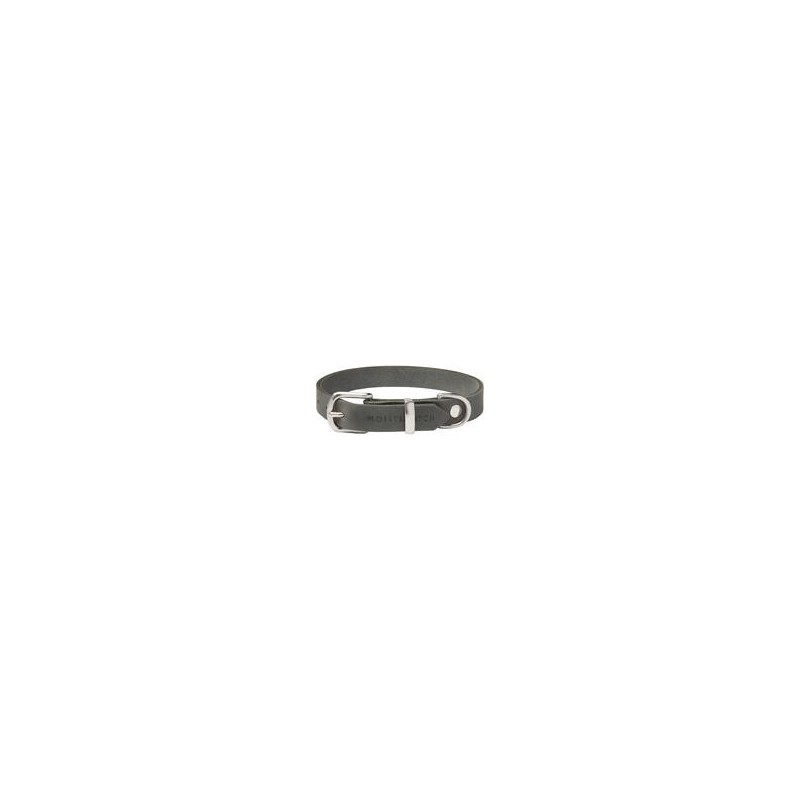 Molly &amp, Stitch Butter Leder Hundehalsband [Zeitlos Grau/Silber - L: 36 - 42 cm x 20 mm]