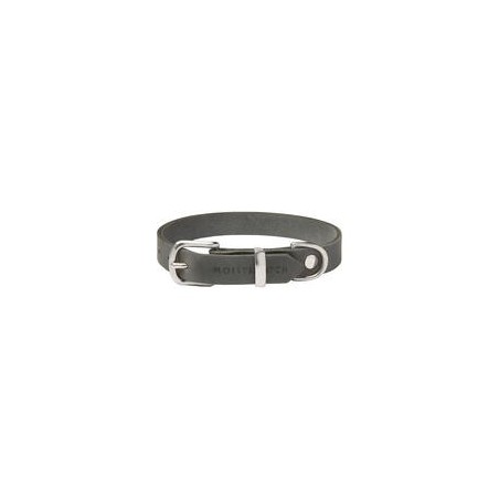 Molly &amp, Stitch Butter Leder Hundehalsband [Zeitlos Grau/Silber - L: 36 - 42 cm x 20 mm]