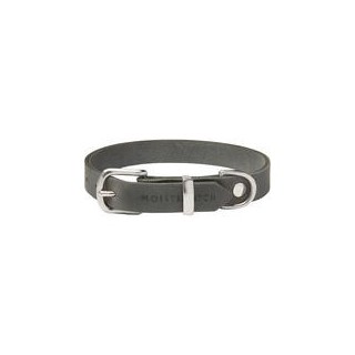 Molly &amp, Stitch Butter Leder Hundehalsband [Zeitlos Grau/Silber - XL: 42 - 48 cm x 30 mm]
